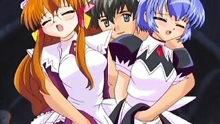 Hard-on sucking anime maid