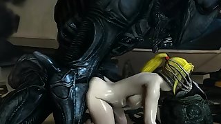 Huge dick alien fucking Samus Aran