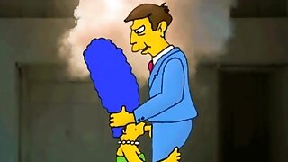 Marge Simpson lusty cheating..